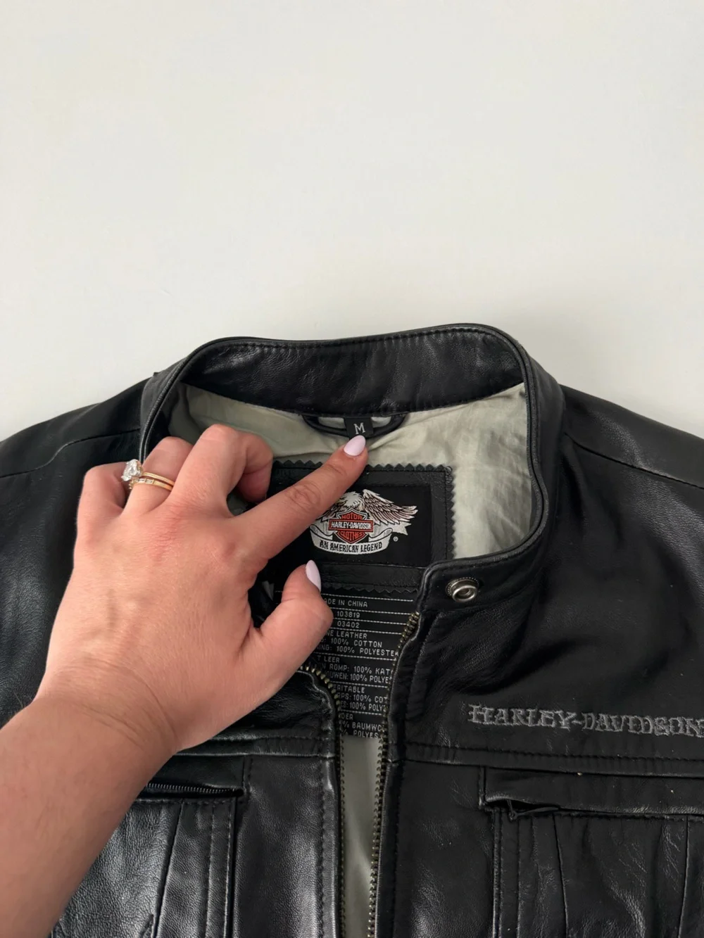 Rare Embroidered Harley Davidson Women’s Leather Jacket